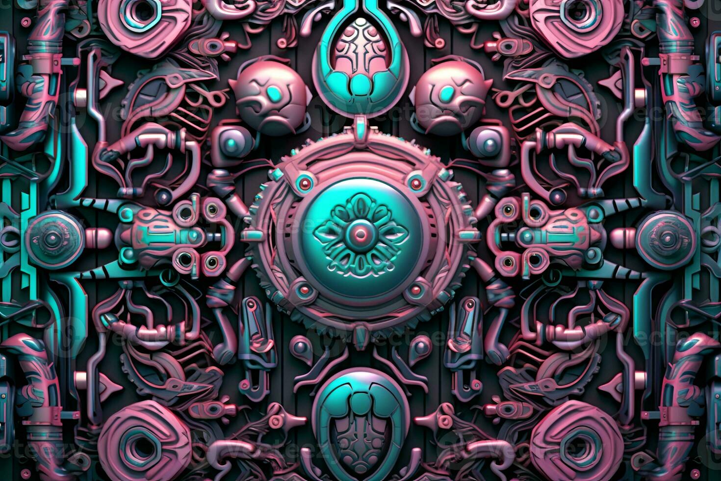 an abstract design with many different colors and shapes generative AI photo