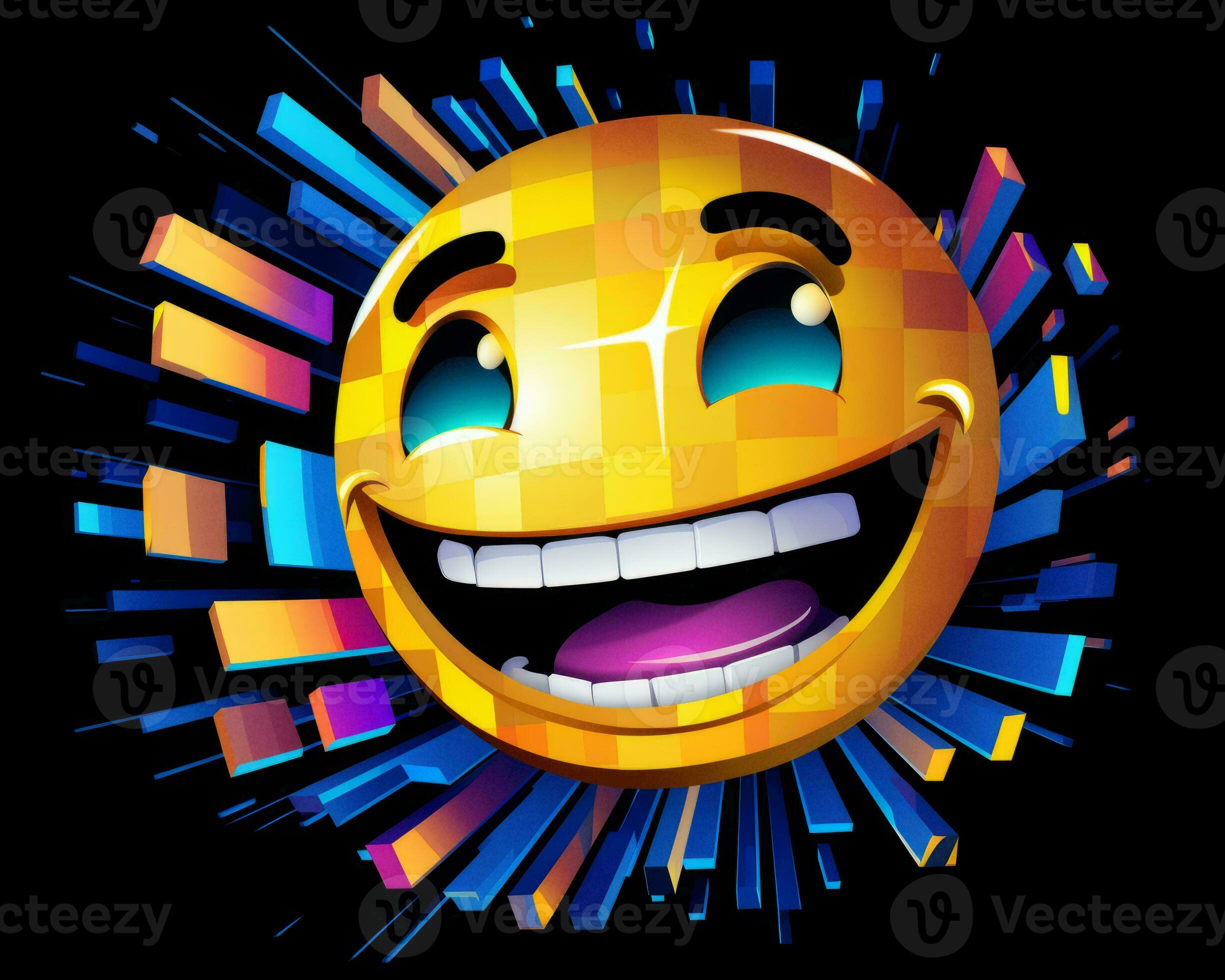 Premium AI Image  Smiling emotictor with big eyes and a big smile  generative ai