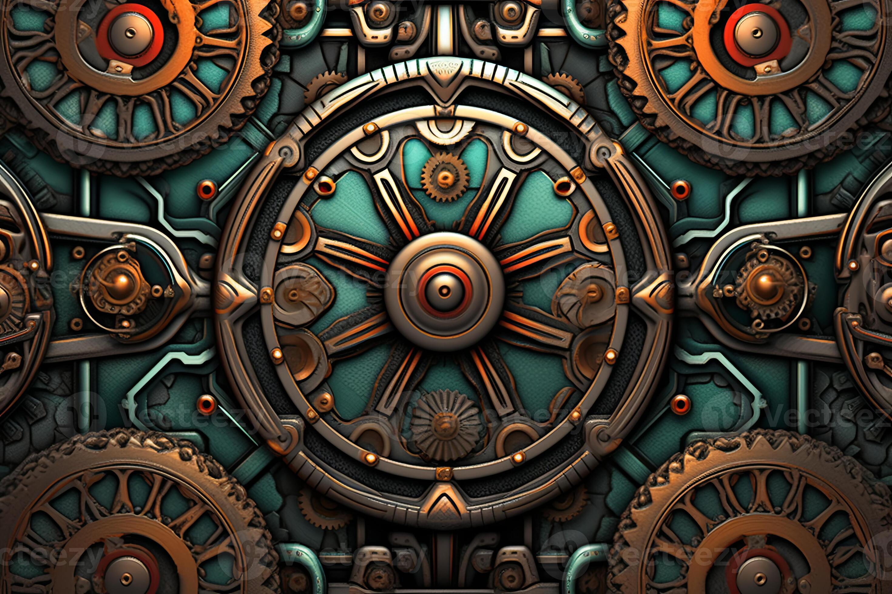 an image of a clockwork background with gears generative AI 28361937