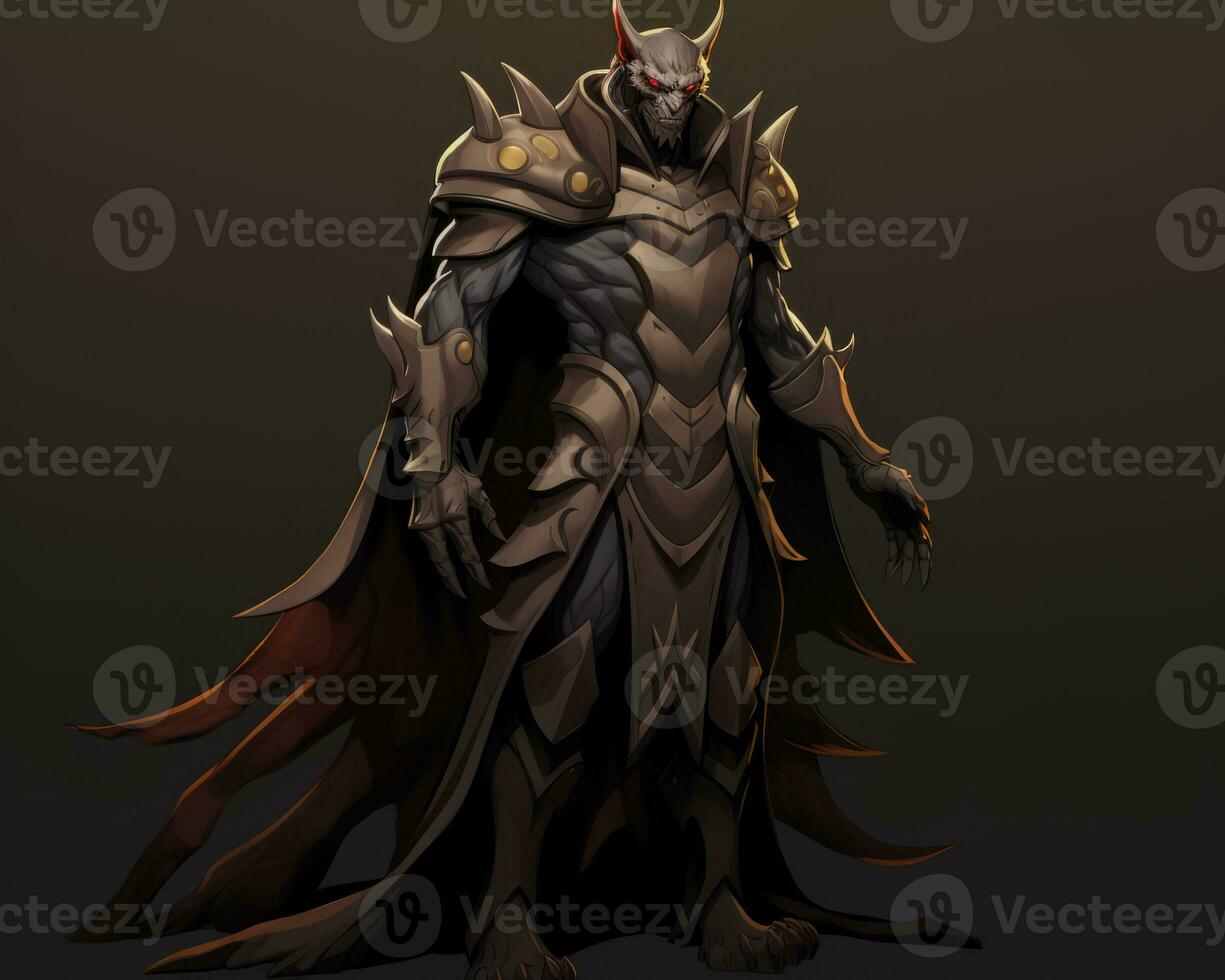 an image of a dark knight in armor generative AI photo