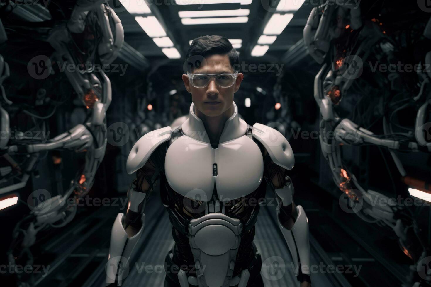 an image of a man in a futuristic suit generative AI photo
