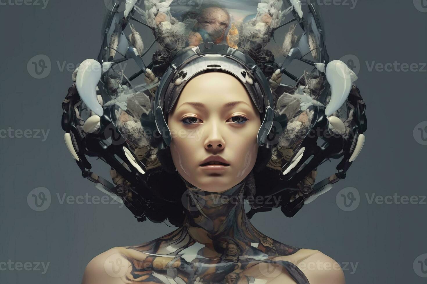 an image of a woman in a futuristic outfit generative AI 28362099 Stock  Photo at Vecteezy