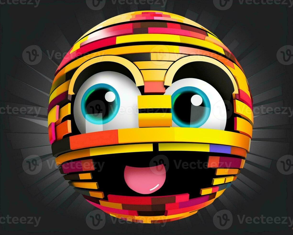 an image of an egg with a face and eyes generative AI photo