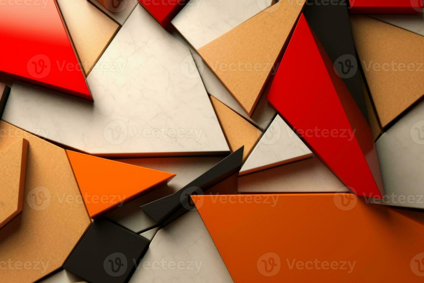 3D Abstract Shaped Modern Blocks Background generative AI photo