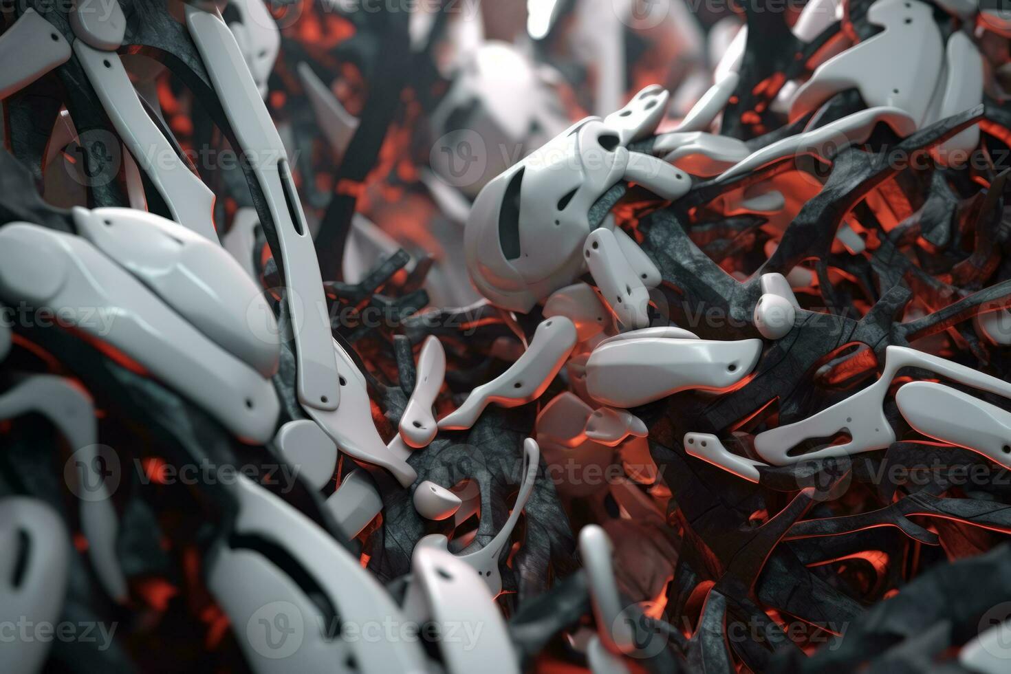 3D Bio Synthetic Hybrid Material Background generative AI photo