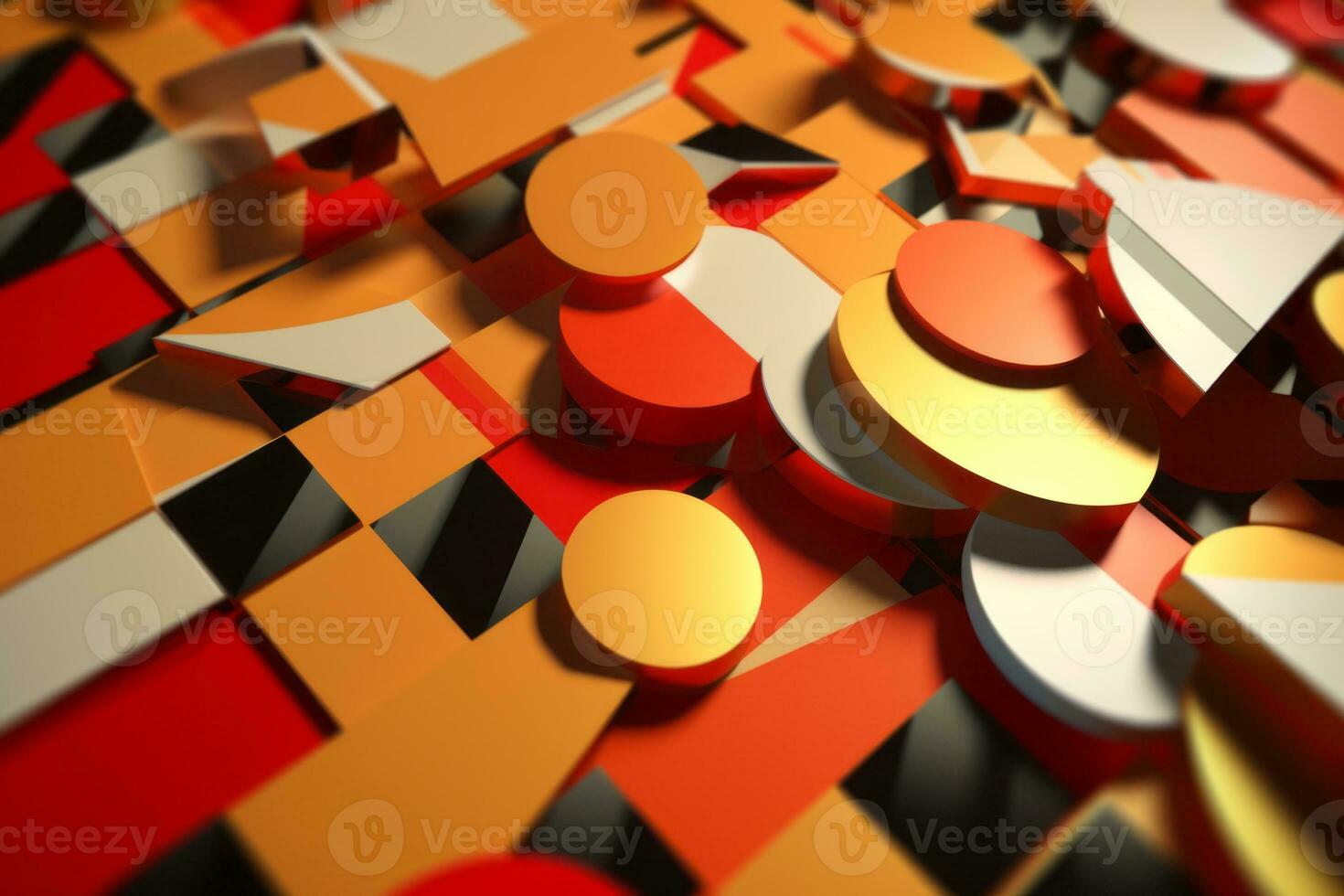 3D Render Colorful Retro Vintage Abstract Remix Design Background generative AI photo