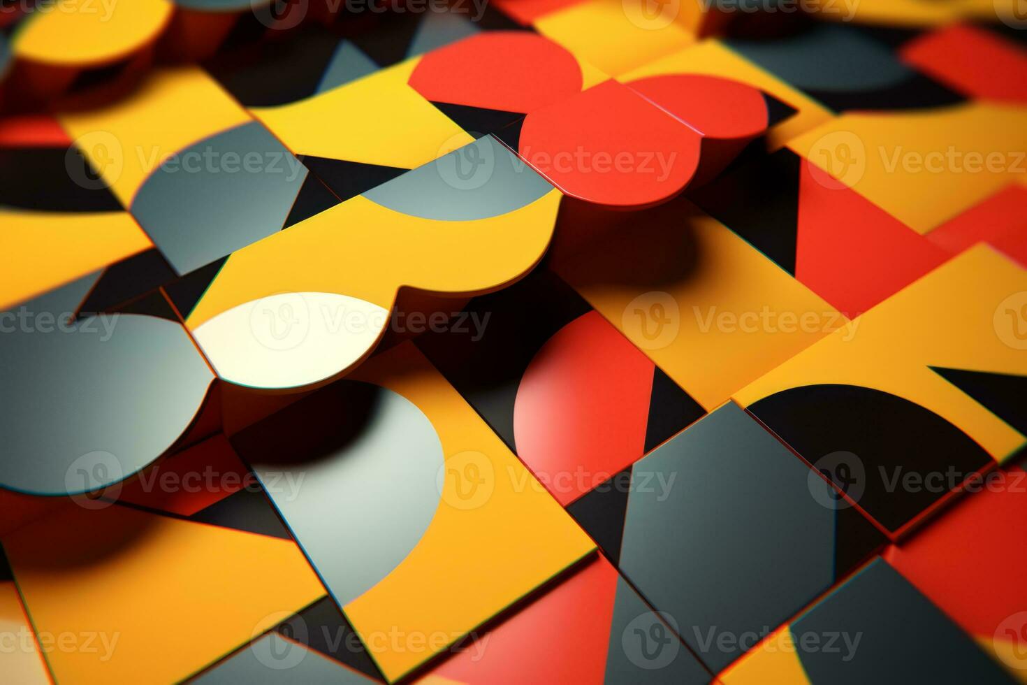 3D Render Colorful Retro Vintage Abstract Remix Design Background generative AI photo
