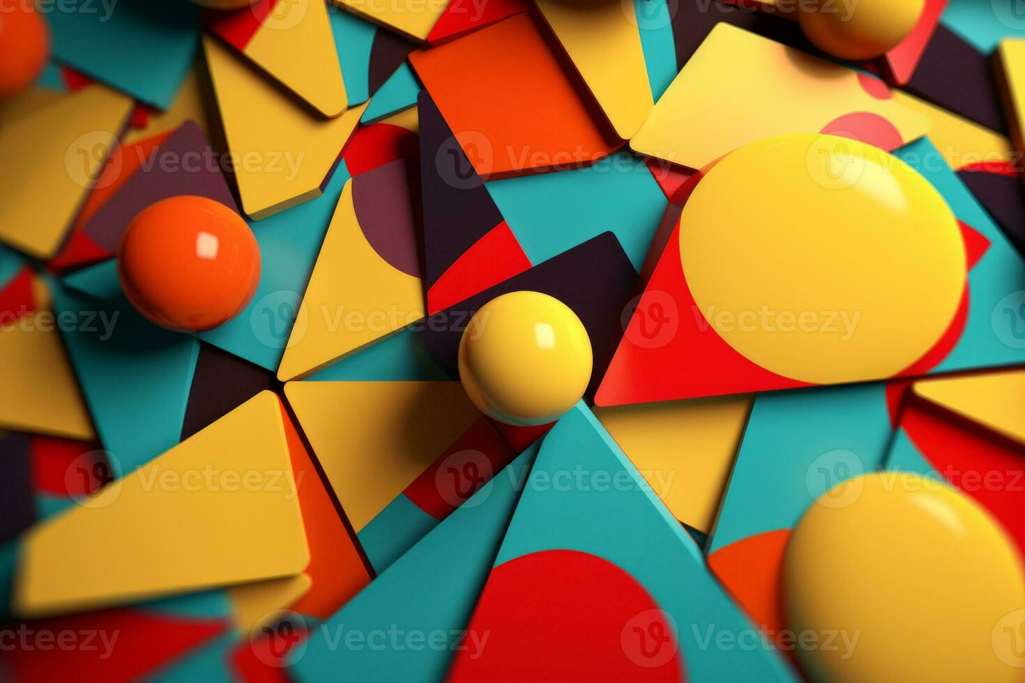 3D Render Colorful Retro Vintage Abstract Remix Design Background generative AI photo