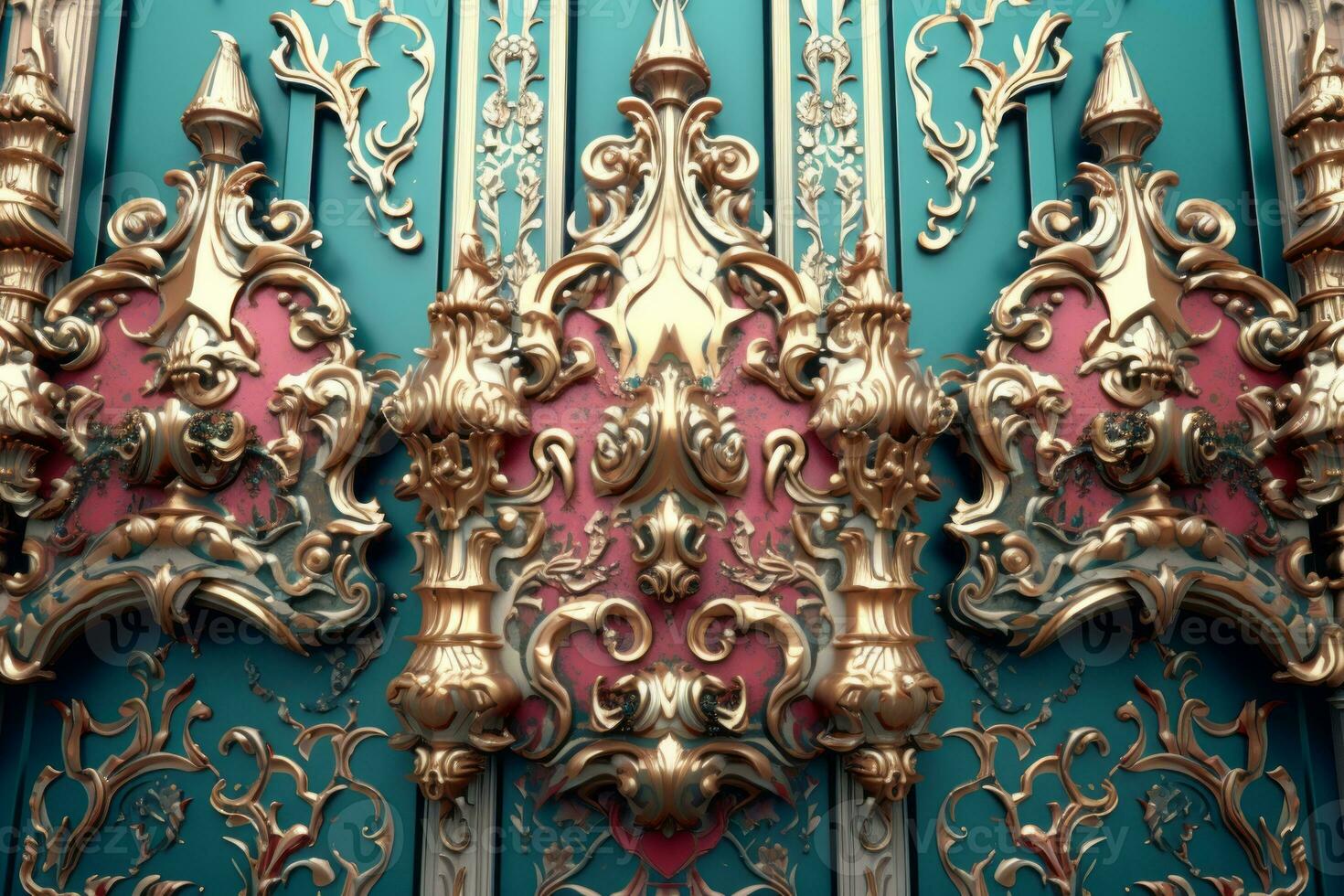 3D Render Intricate Baroque Unique Texture Background generative AI photo