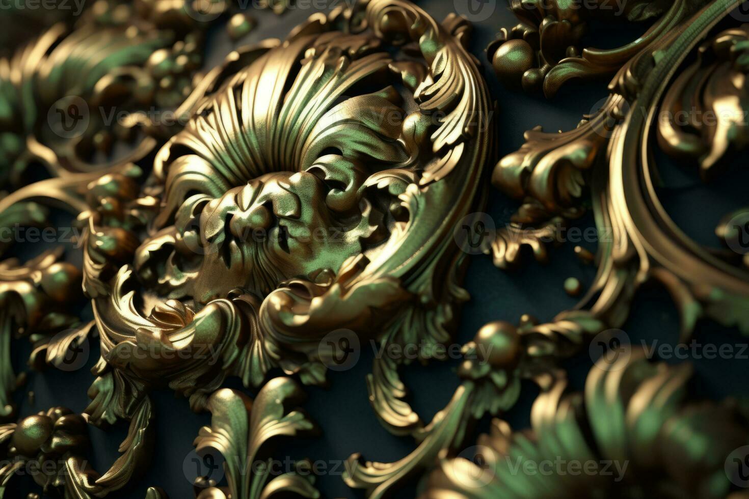 3D Render Intricate Baroque Unique Texture Background generative AI photo