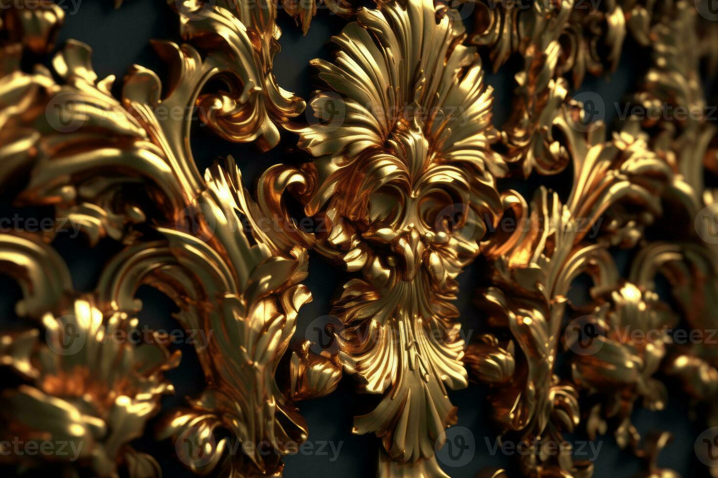 3D Render Intricate Baroque Unique Texture Background generative AI photo