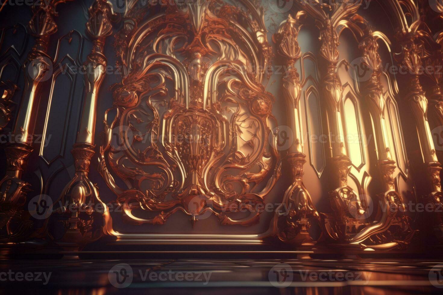 3D Render Intricate Baroque Unique Texture Background generative AI photo