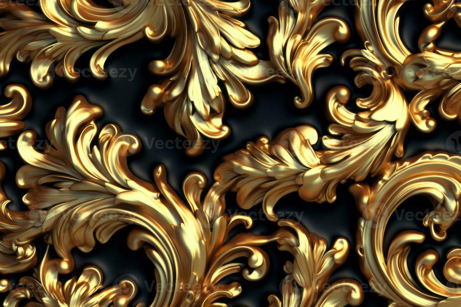 3D Render Intricate Baroque Unique Texture Background generative AI photo