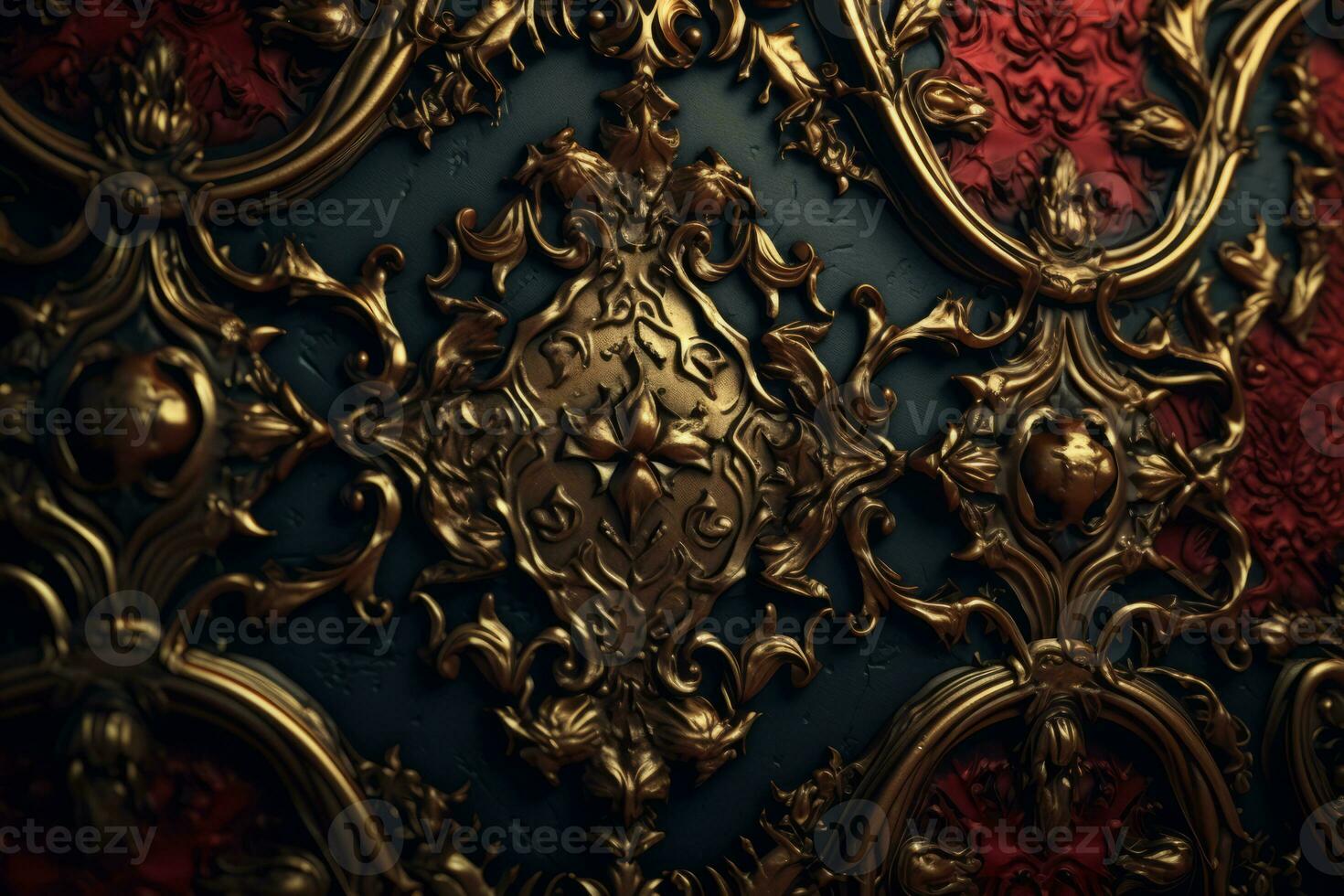 3D Render Intricate Baroque Unique Texture Background generative AI photo