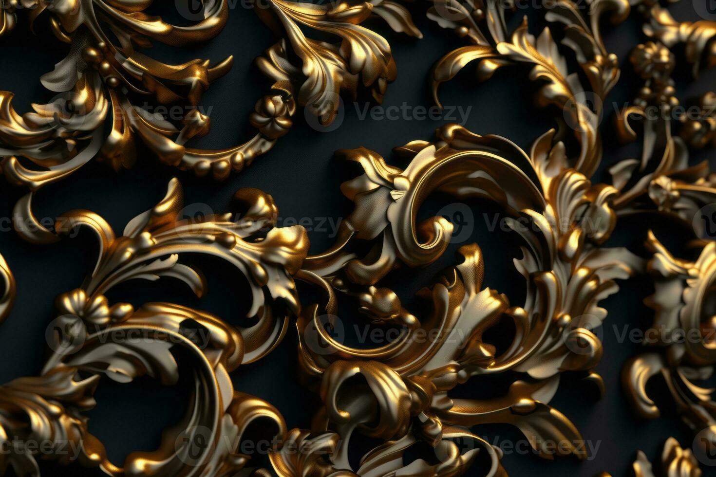 3D Render Intricate Baroque Unique Texture Background generative AI photo