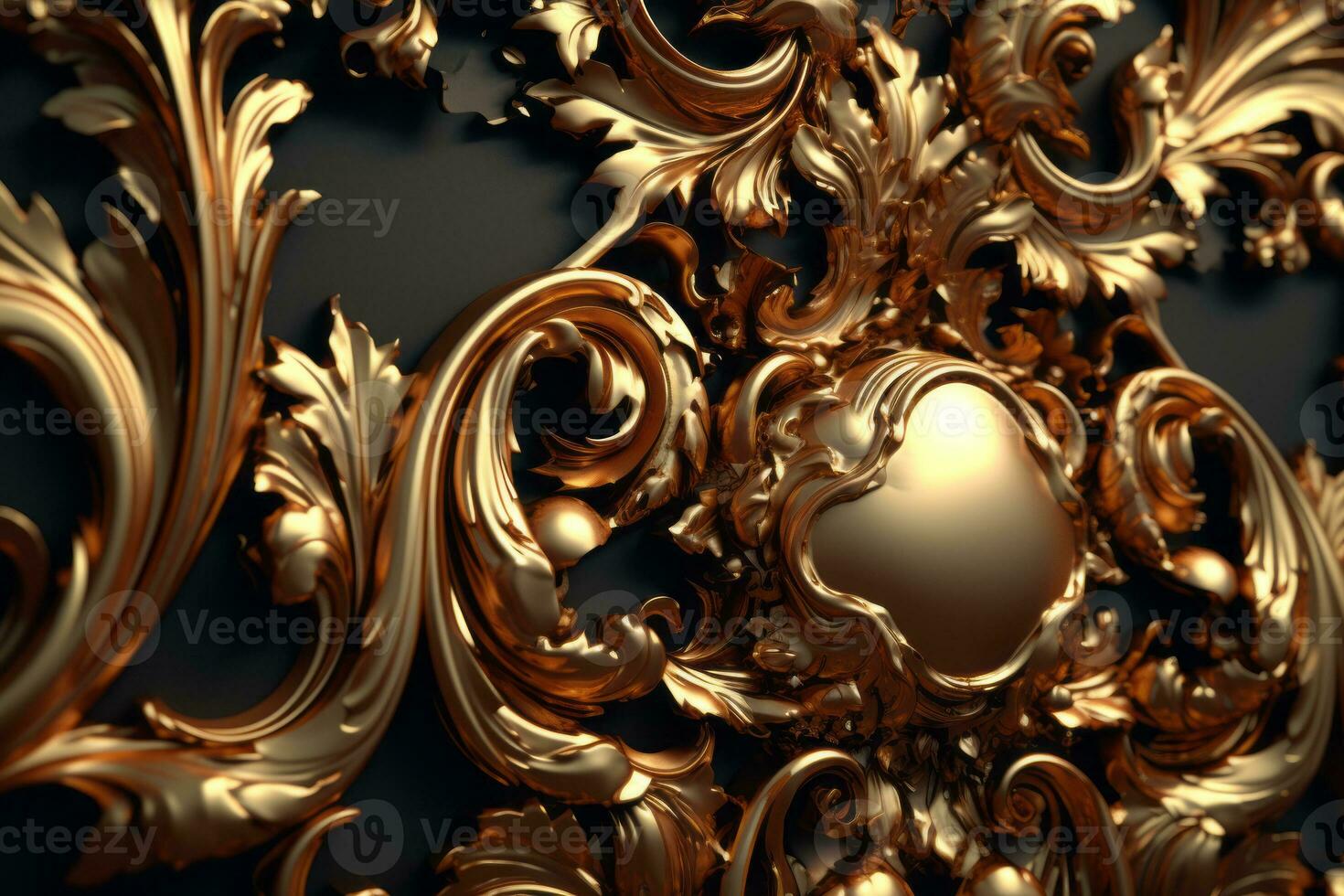 3D Render Intricate Baroque Unique Texture Background generative AI photo