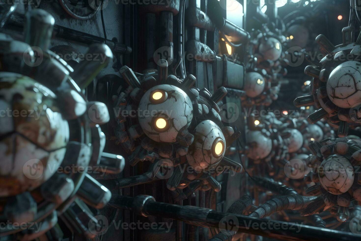 3D Render of a Bio Synthetic Alien Material Texture Background generative AI photo