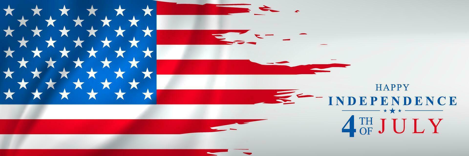 4 july american independence day. Vector illustration background.