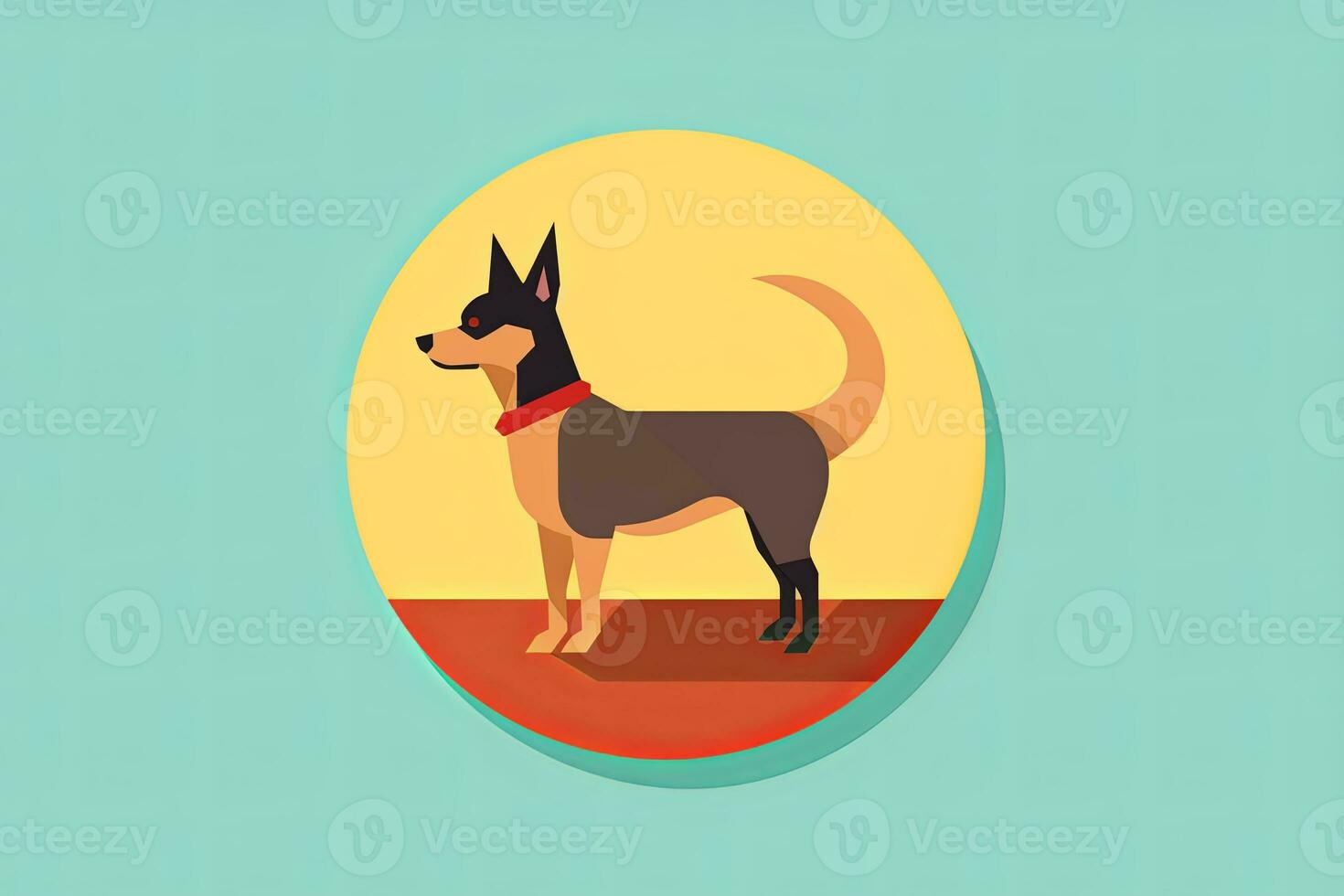 Chihuahua Dog Graphic Illustration Isolated on a Monochrome Background generative AI photo