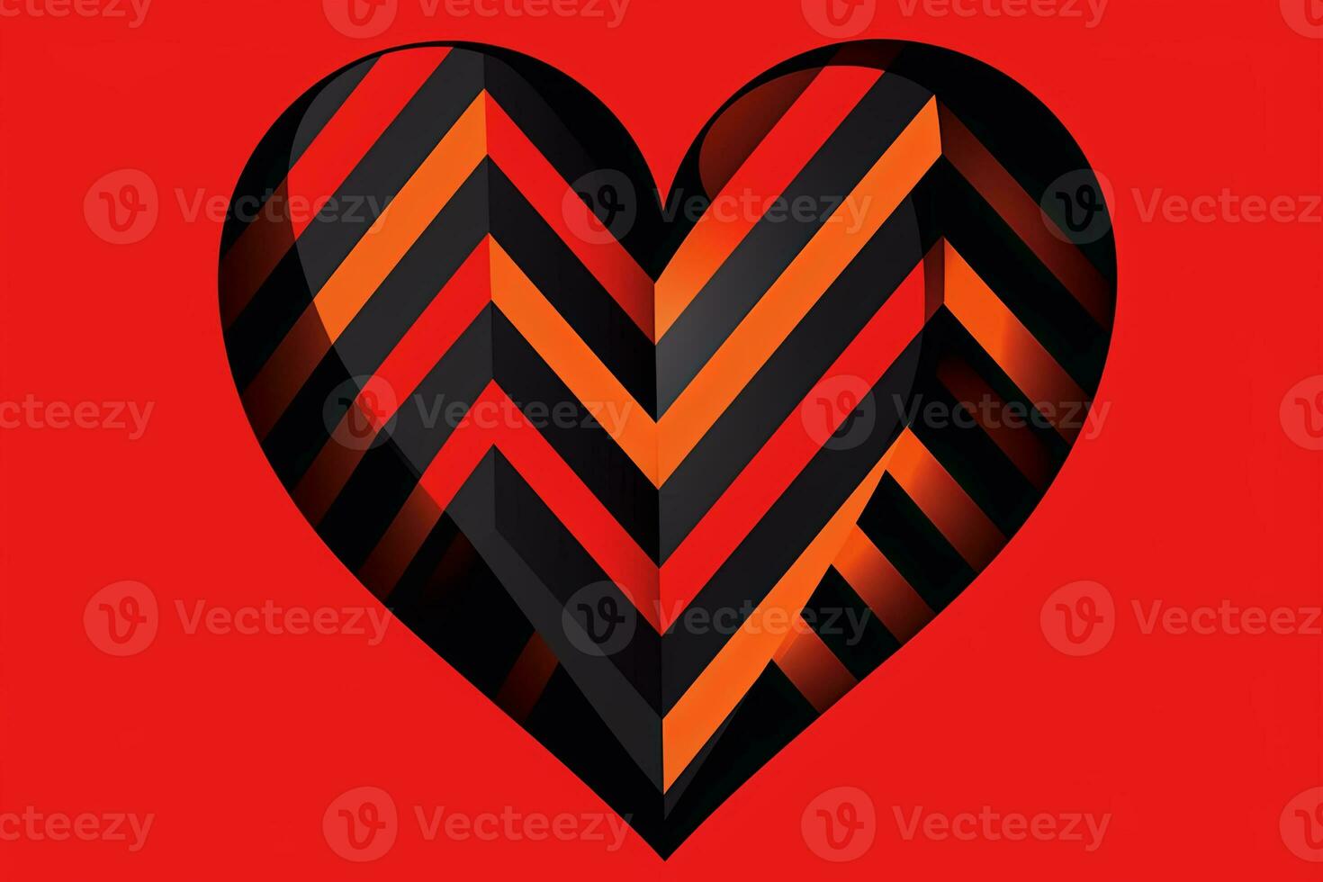 Diverse and Unique Minimalist Sleek and Defined Heart Design Graphic generative AI photo