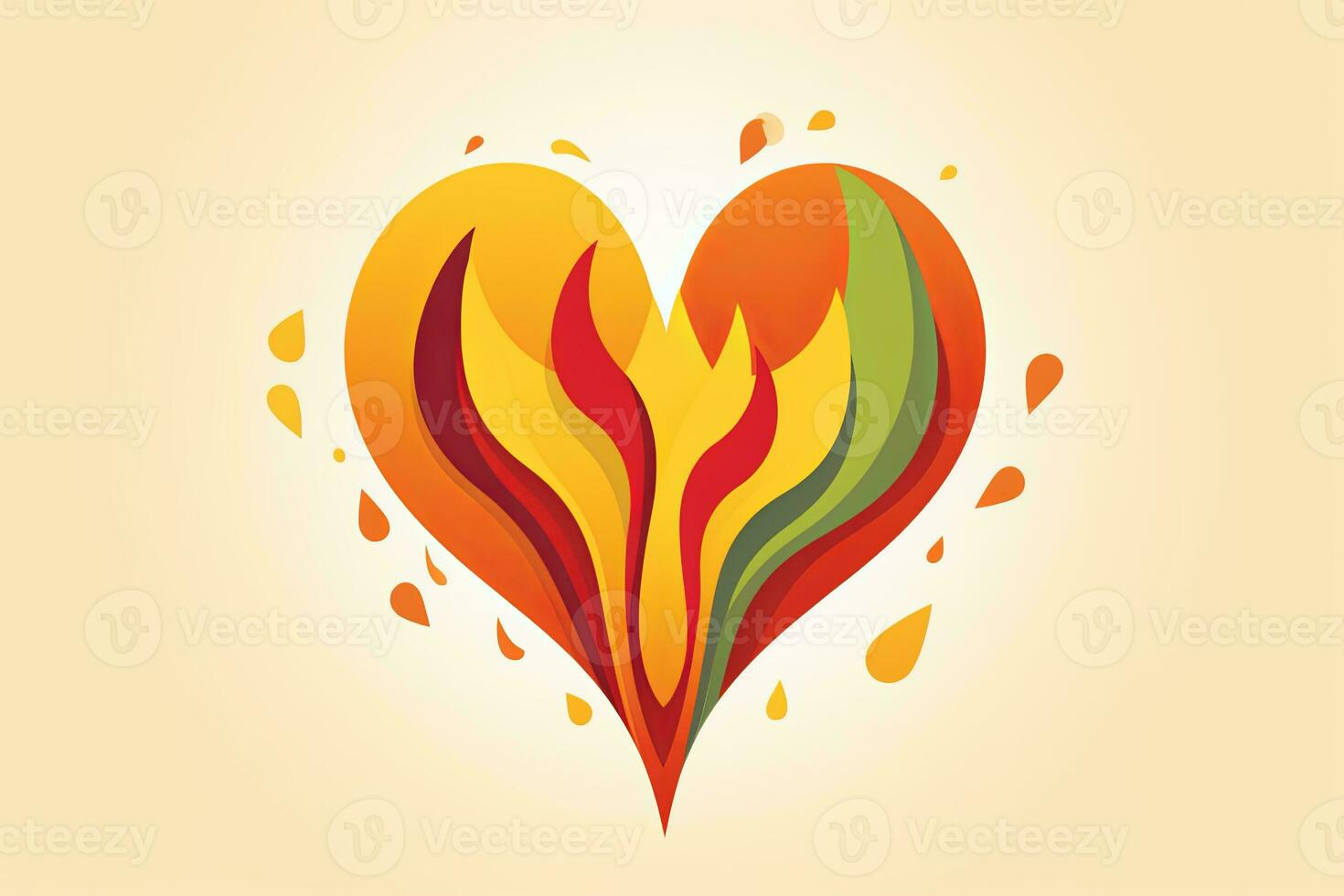 Diverse and Unique Minimalist Sleek and Defined Heart Design Graphic generative AI photo