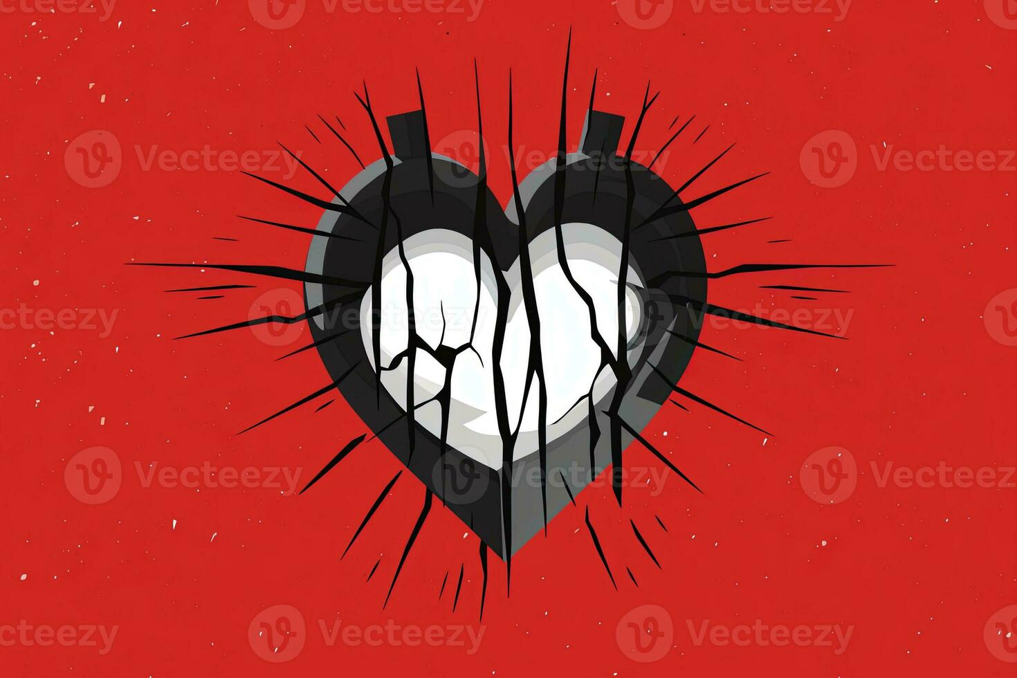 Diverse and Unique Minimalist Sleek and Defined Heart Design Graphic generative AI photo