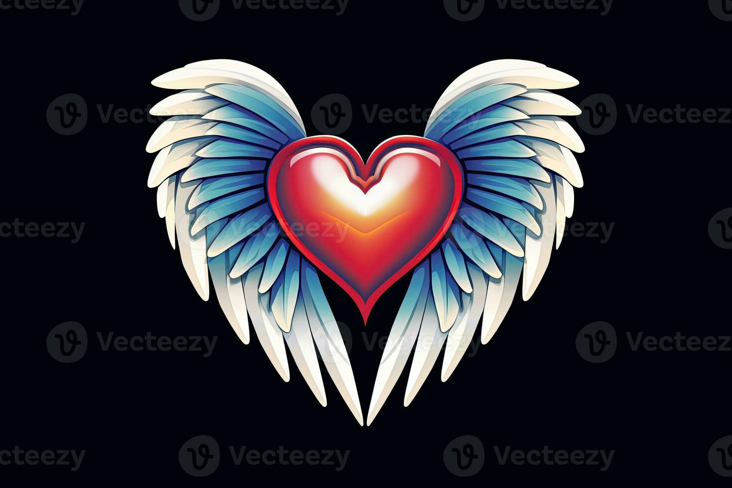 Diverse and Unique Minimalist Sleek and Defined Heart Design Graphic generative AI photo