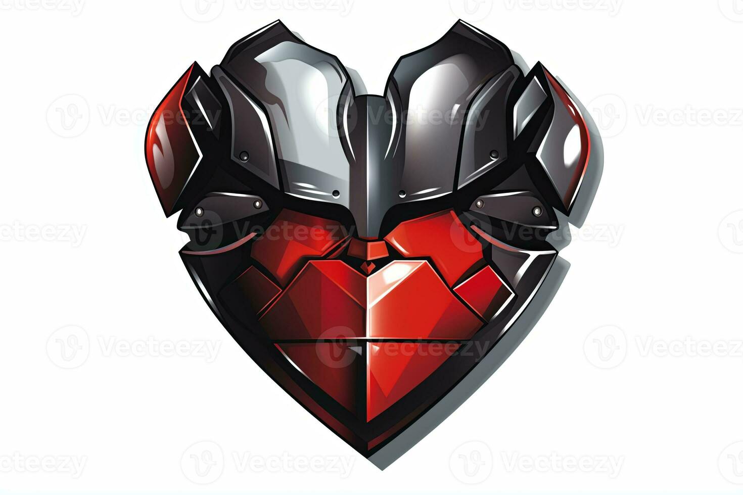 Diverse and Unique Minimalist Sleek and Defined Heart Design Graphic generative AI photo