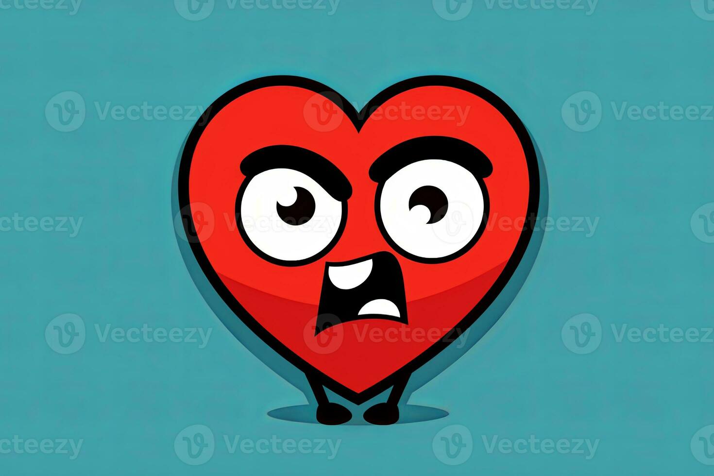 Diverse and Unique Minimalist Sleek and Defined Heart Design Graphic generative AI photo