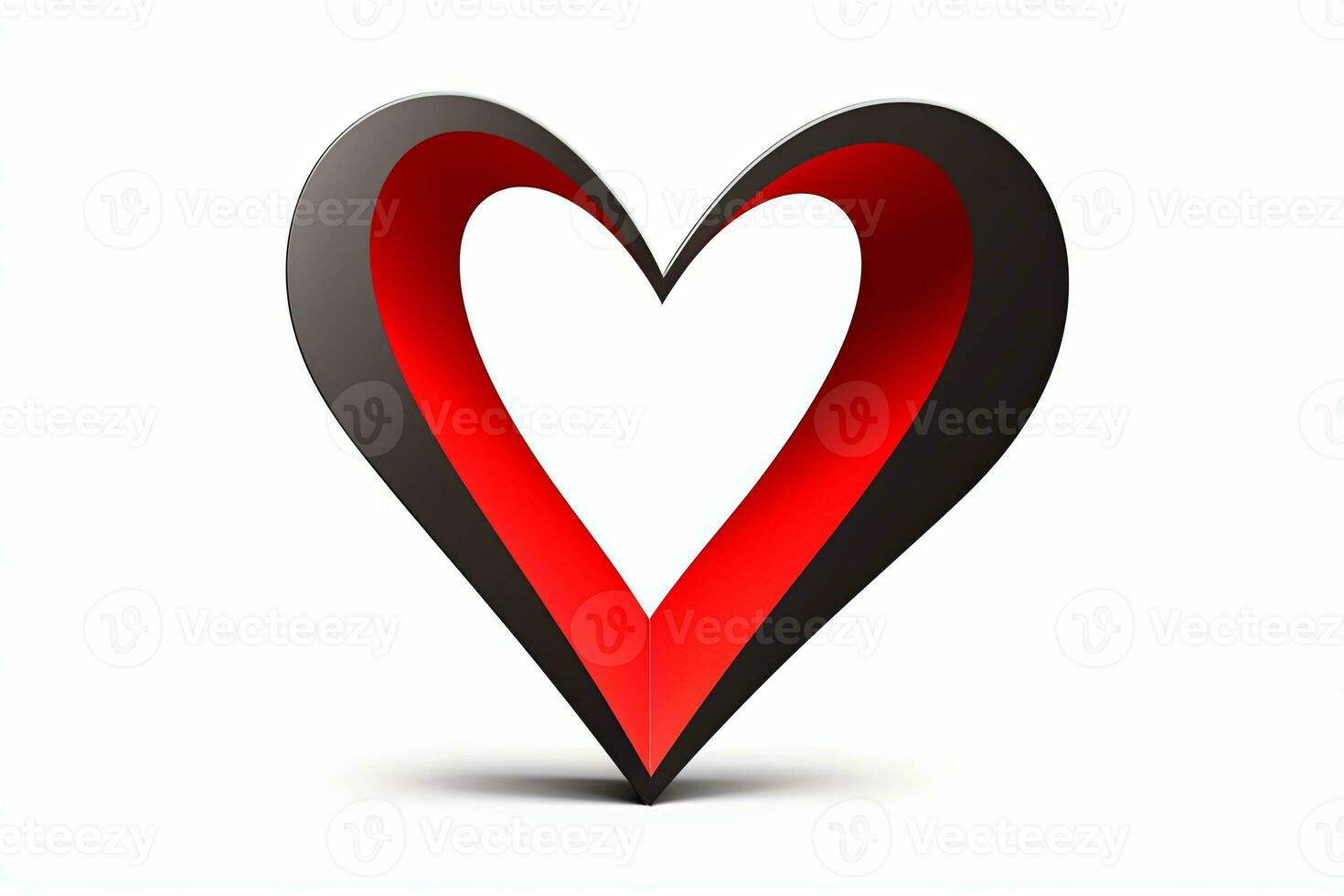 Diverse and Unique Minimalist Sleek and Defined Heart Design Graphic generative AI photo