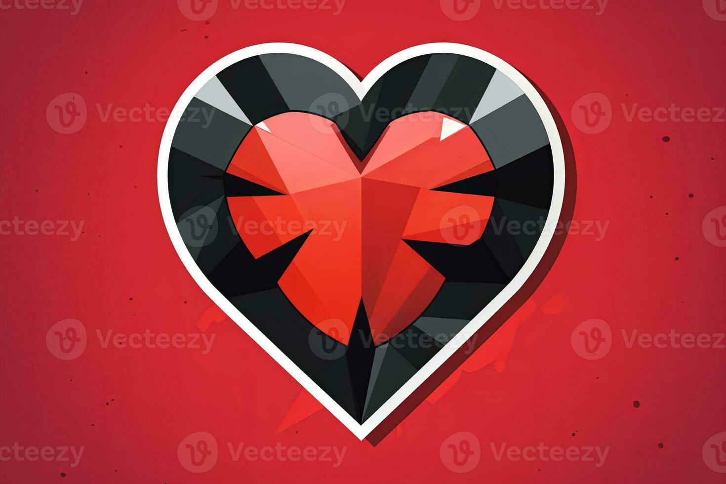 Diverse and Unique Minimalist Sleek and Defined Heart Design Graphic generative AI photo