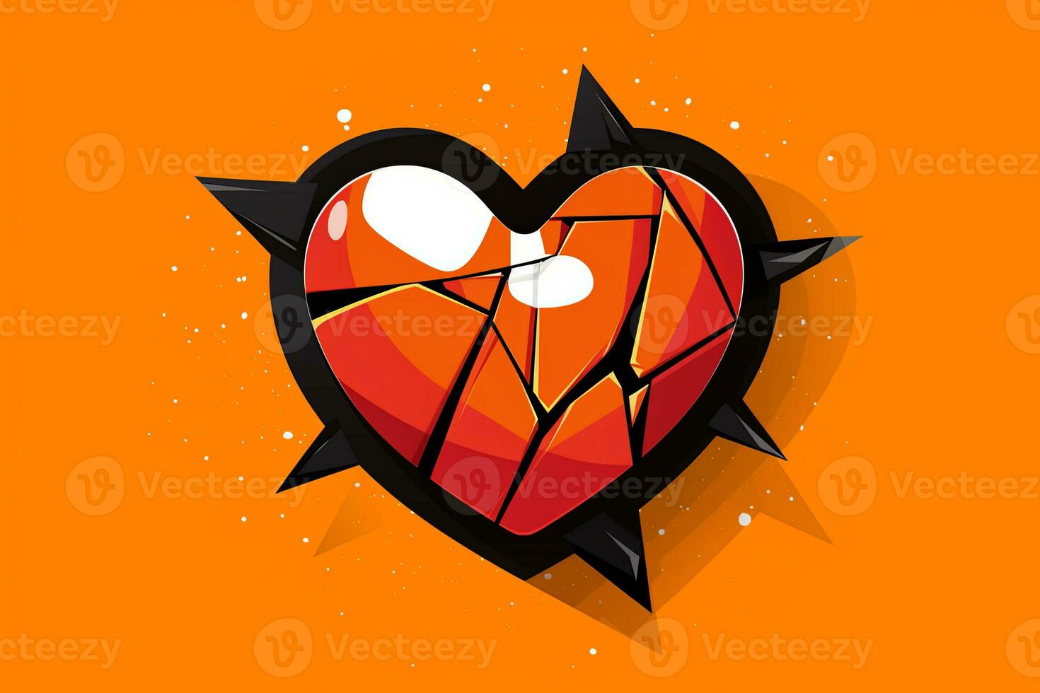 Diverse and Unique Minimalist Sleek and Defined Heart Design Graphic generative AI photo