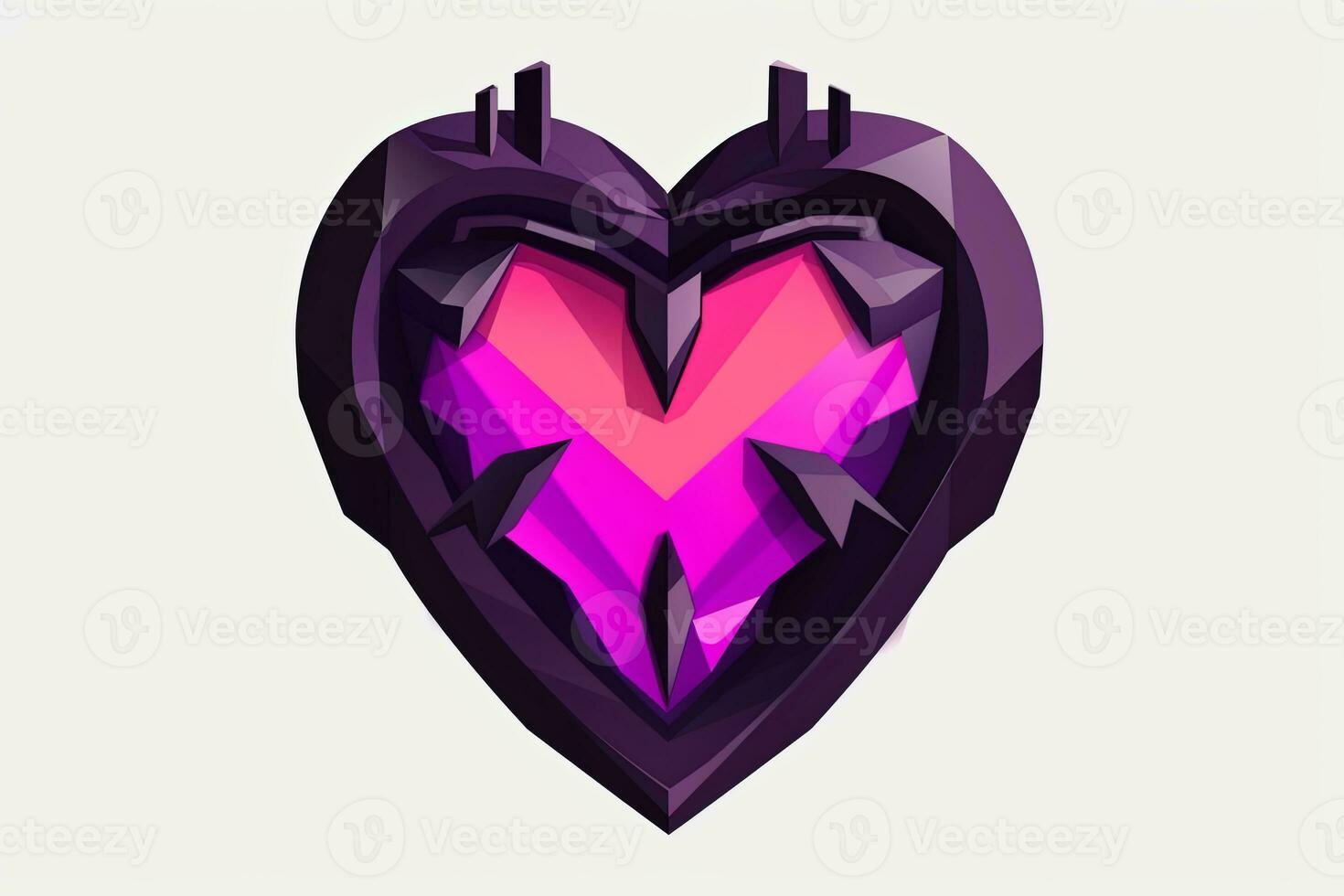 Diverse and Unique Minimalist Sleek and Defined Heart Design Graphic generative AI photo