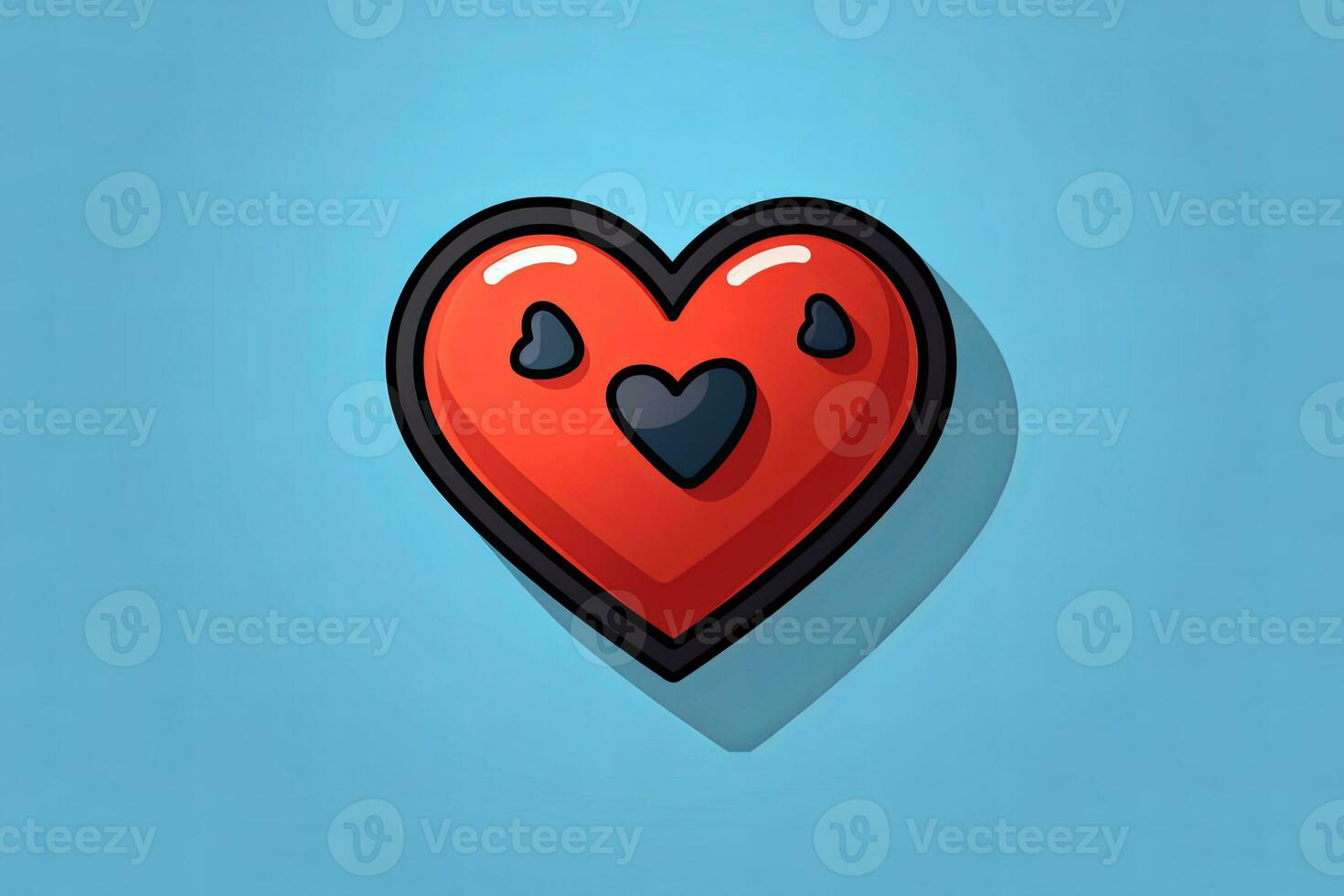 Diverse and Unique Minimalist Sleek and Defined Heart Design Graphic generative AI photo
