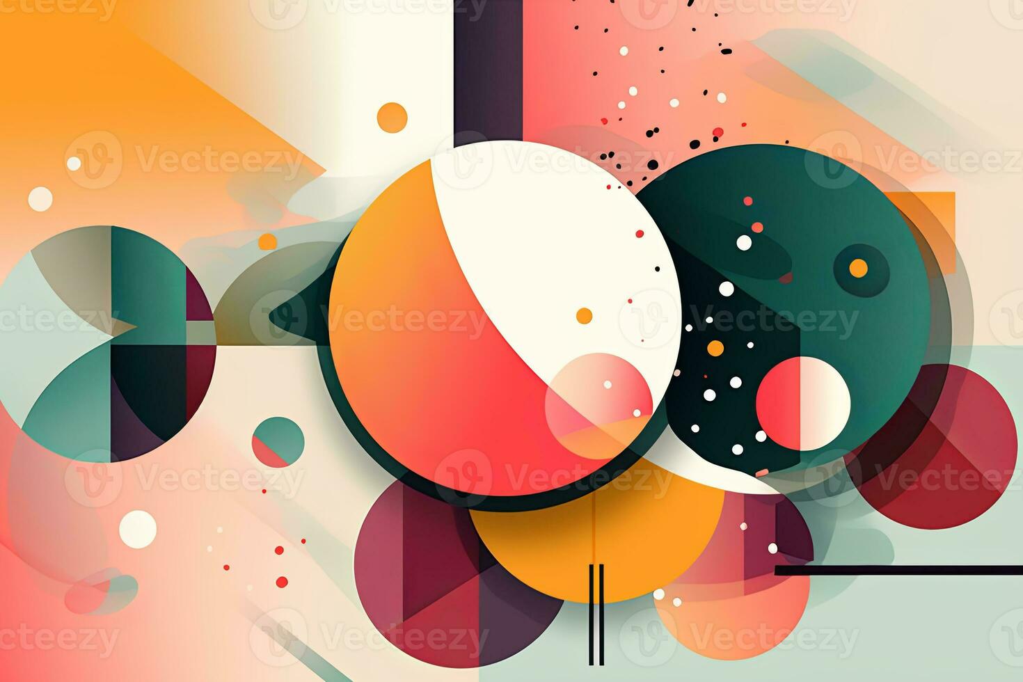 Dreamy Colorful Sleek Abstract Design Background generative AI photo