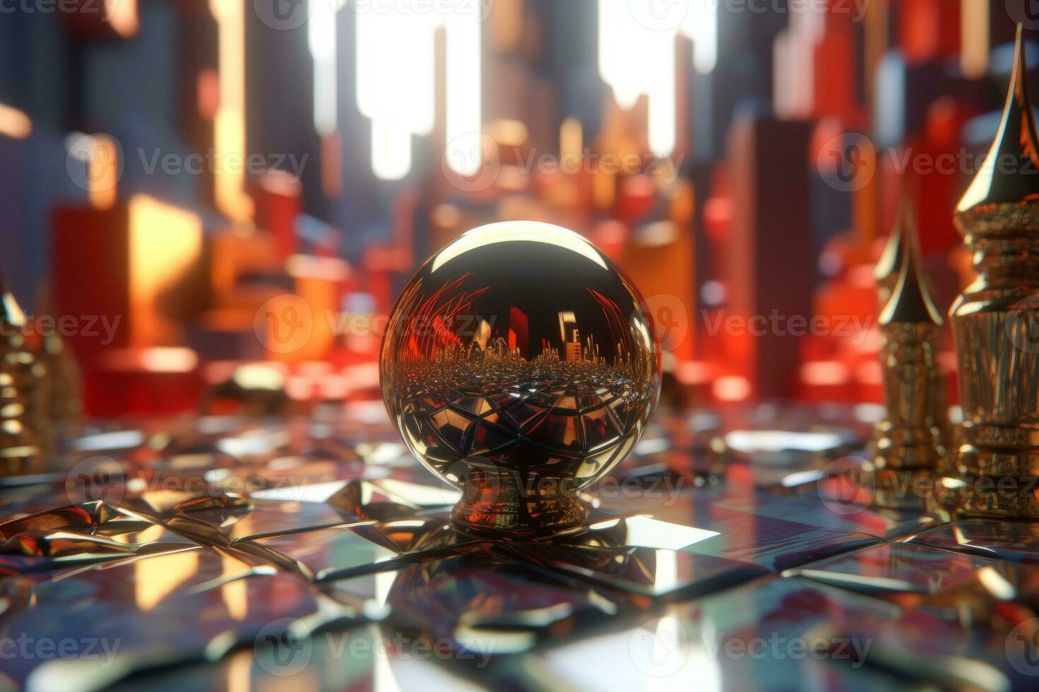 Enchanting Magic Realism 3D Render Background generative AI photo