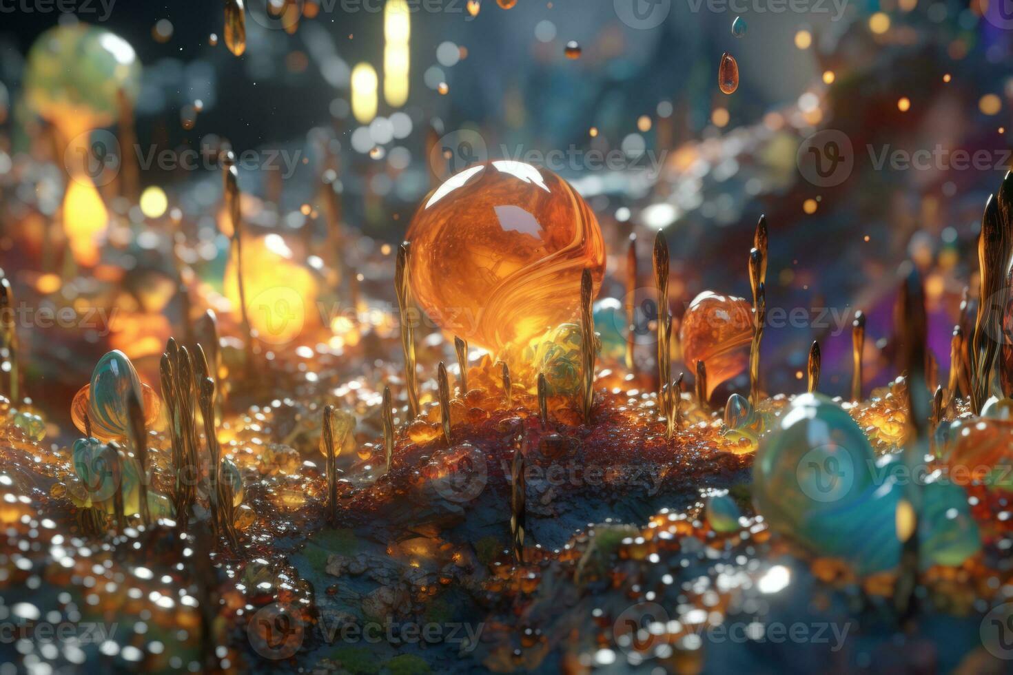 Enchanting Magic Realism 3D Render Background generative AI photo