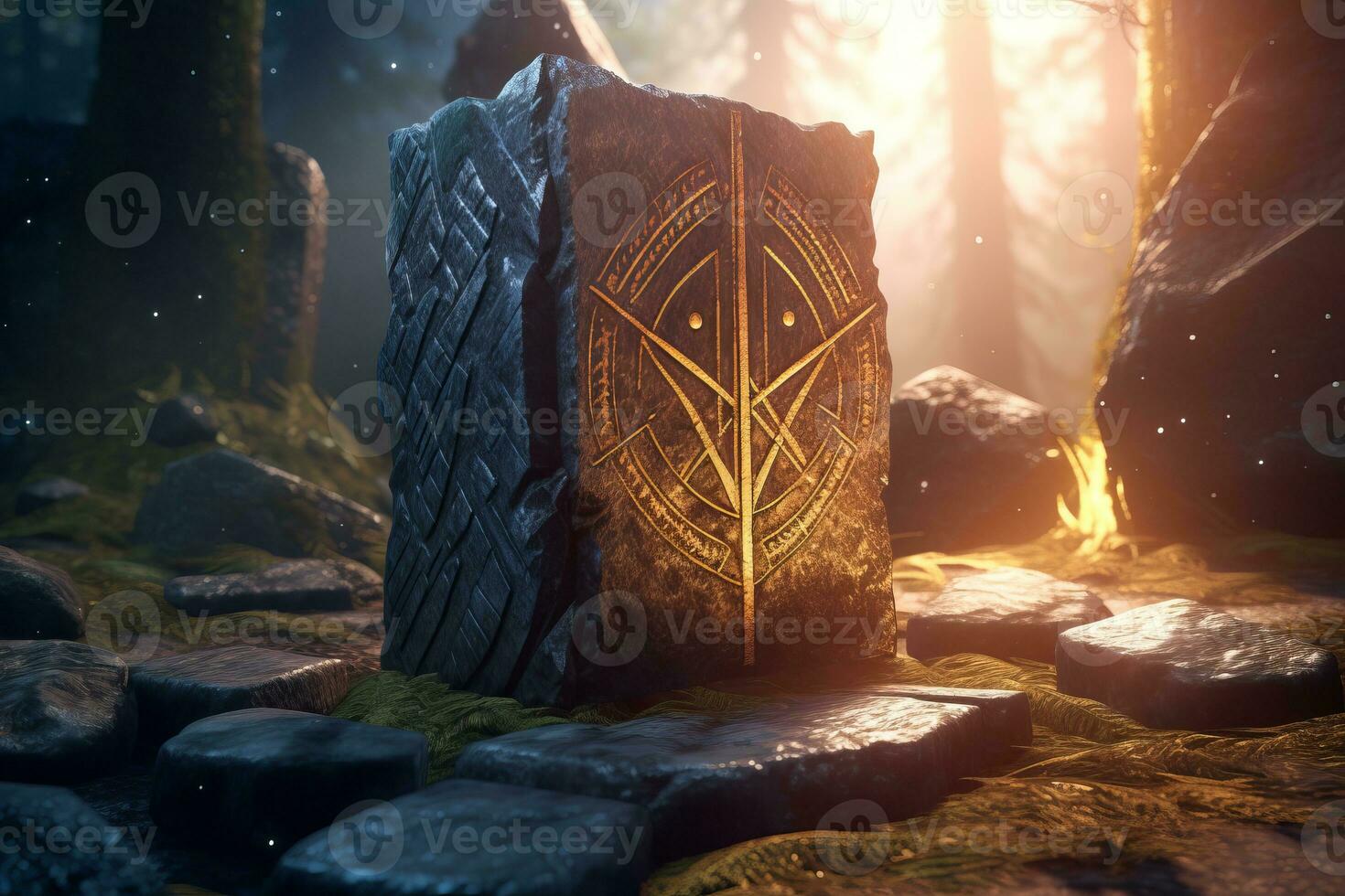 Enchanting Magic Realism 3D Render Background generative AI photo