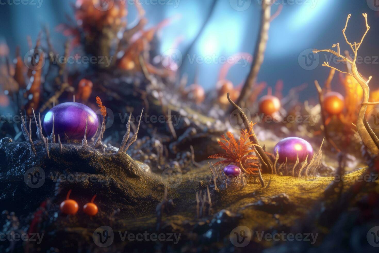 Enchanting Magic Realism 3D Render Background generative AI photo
