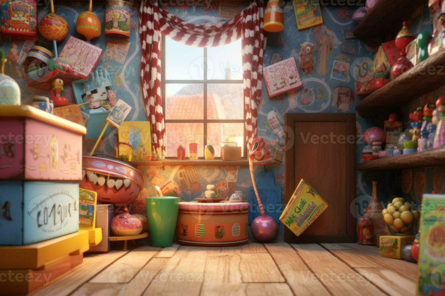 Enchanting Magic Realism 3D Render Background generative AI photo