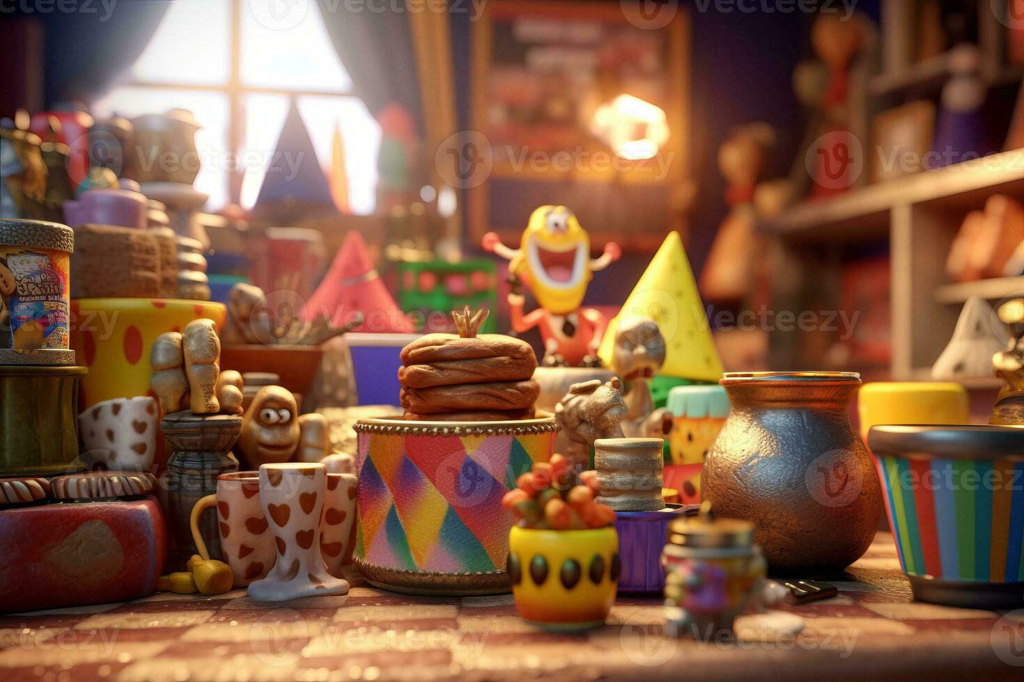 Enchanting Magic Realism 3D Render Background generative AI photo