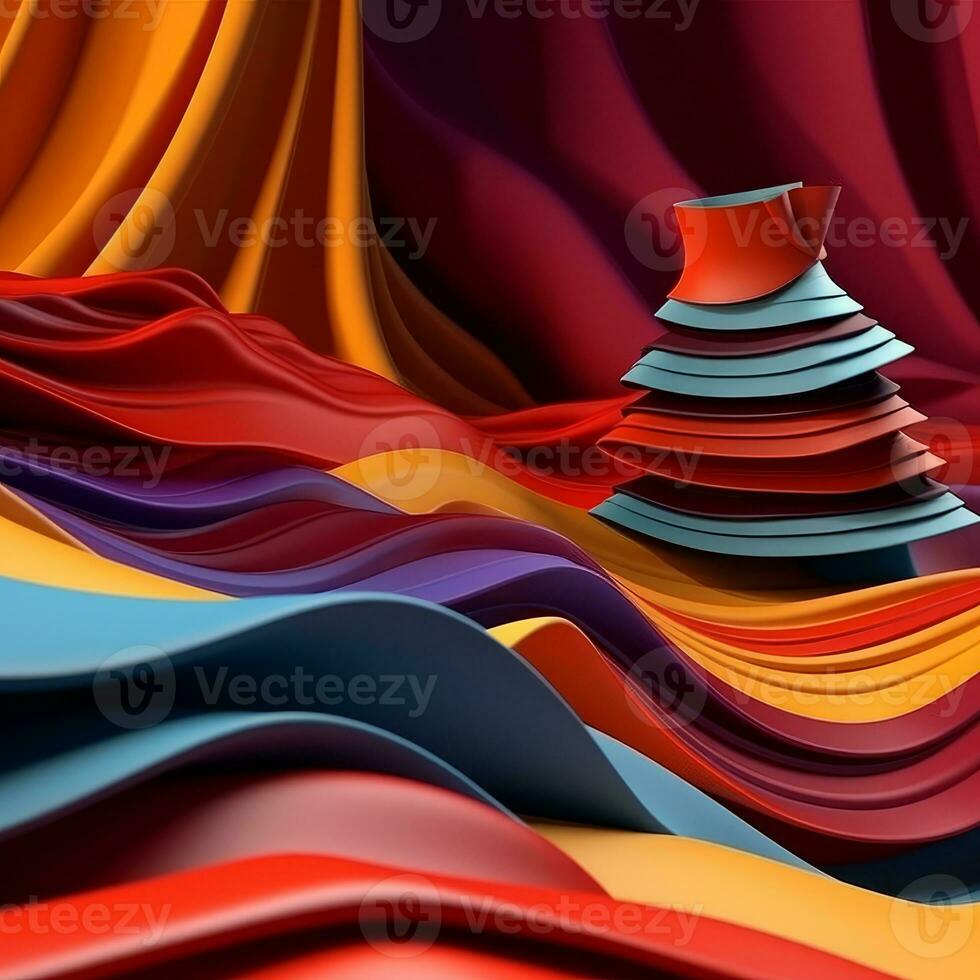 Fashion and Fabric Theme 3D Abstract Background generative AI photo