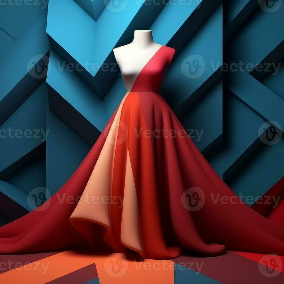 Fashion and Fabric Theme 3D Abstract Background generative AI photo