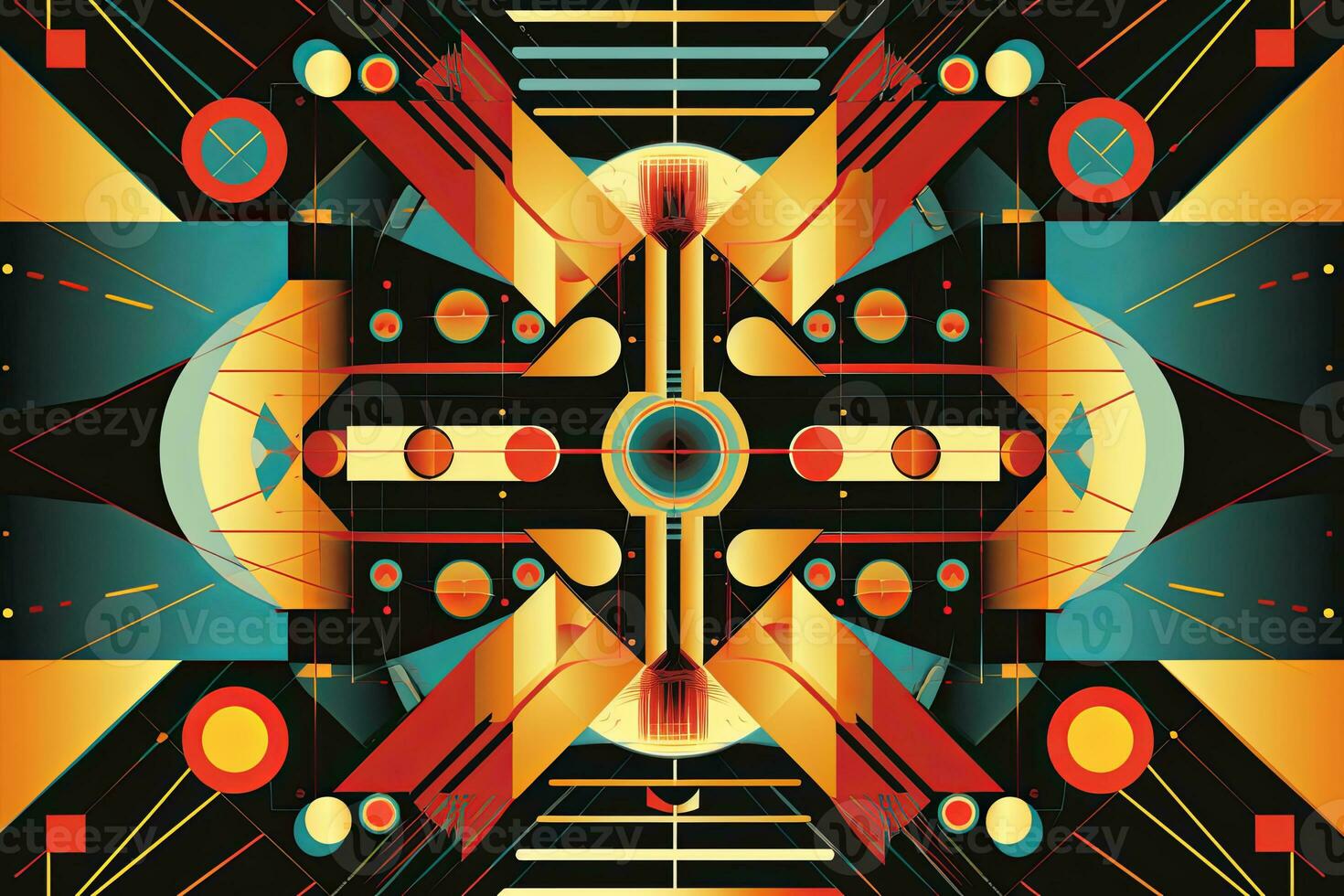 Futuristic Fractal Sleek Design Graphic Background generative AI photo