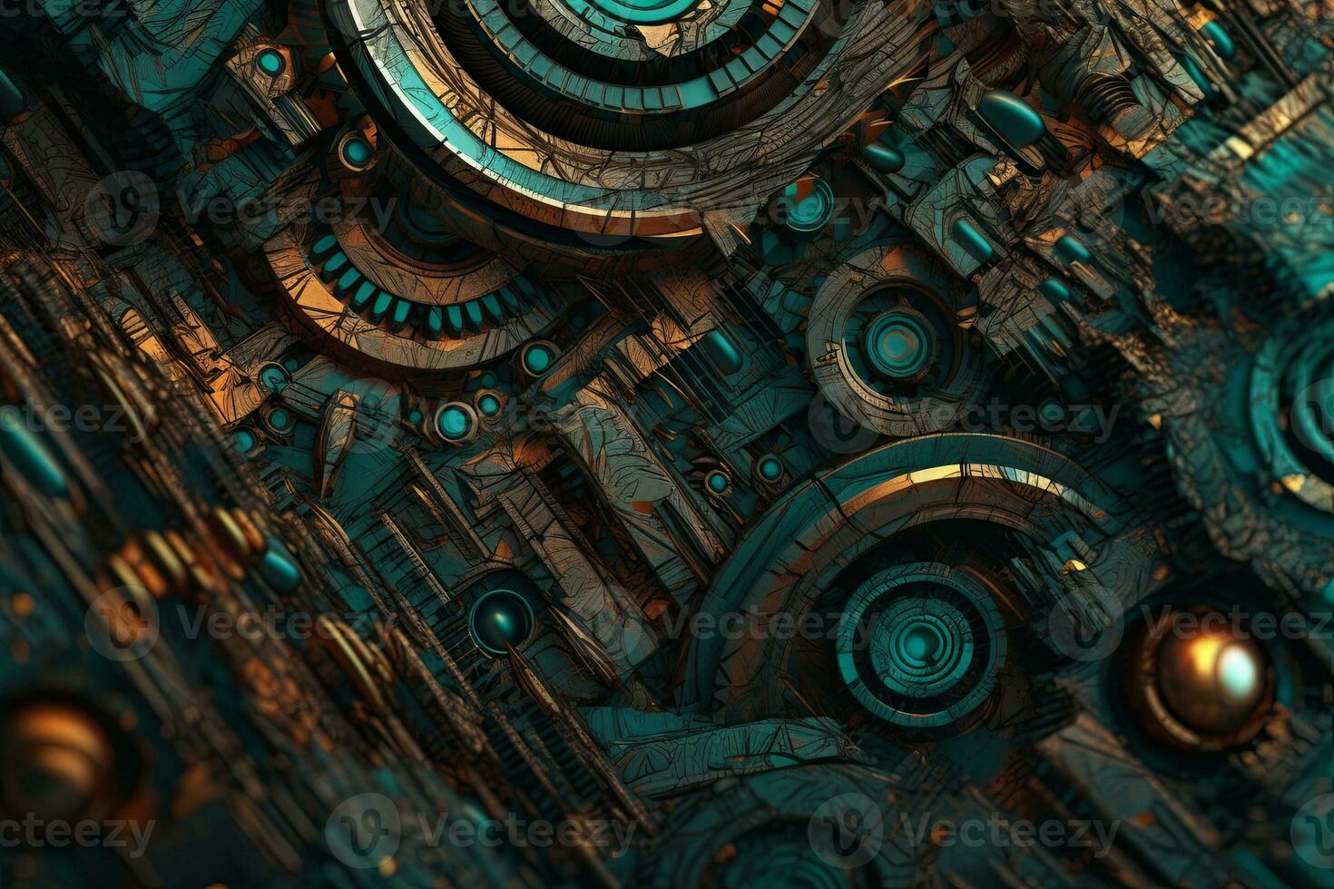 Futuristic Nature Tech Fusion    Mesmerizing Macro Hybrid Texture Background generative AI photo