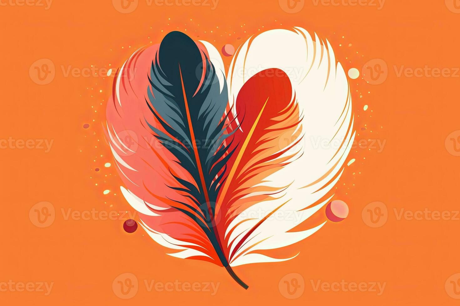 Diverse and Unique Minimalistic Sleek and Defined Heart Design Graphic generative AI photo