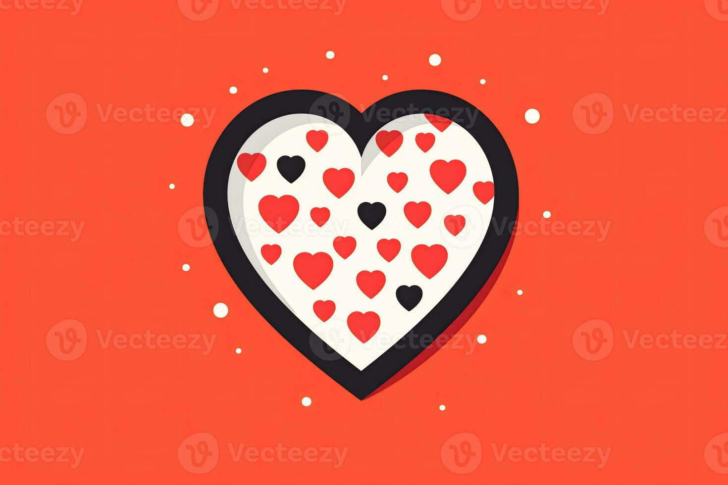 Diverse and Unique Minimalistic Sleek and Defined Heart Design Graphic generative AI photo