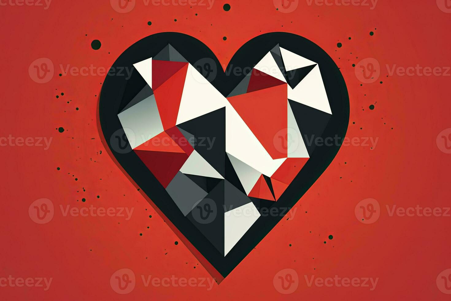 Diverse and Unique Minimalistic Sleek and Defined Heart Design Graphic generative AI photo