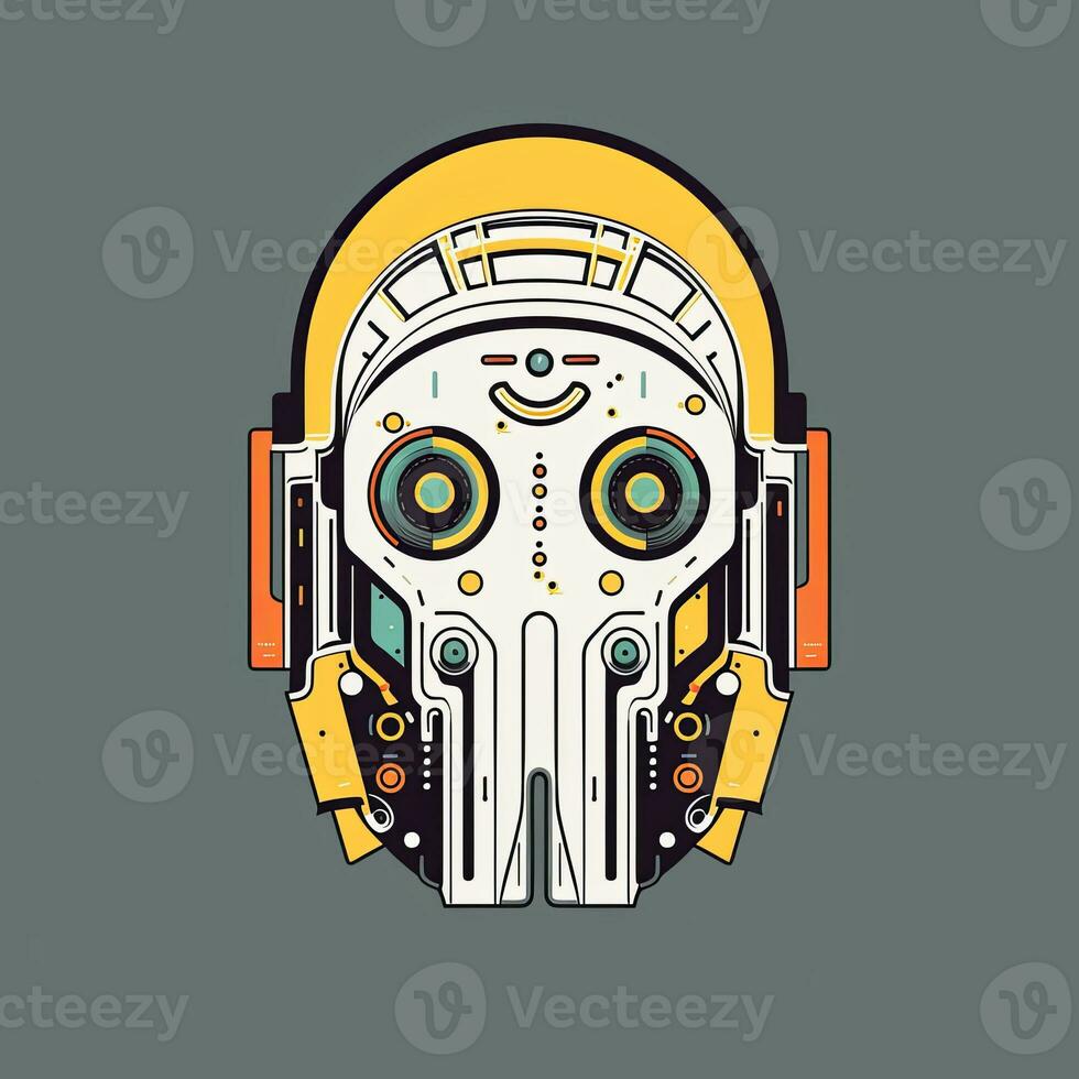 Graphic Illustration of a Ghost in the Machine generative AI photo