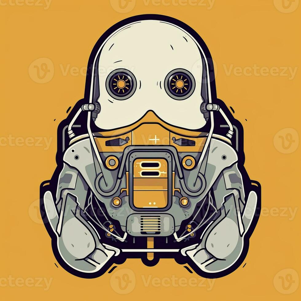 Graphic Illustration of a Ghost in the Machine generative AI photo